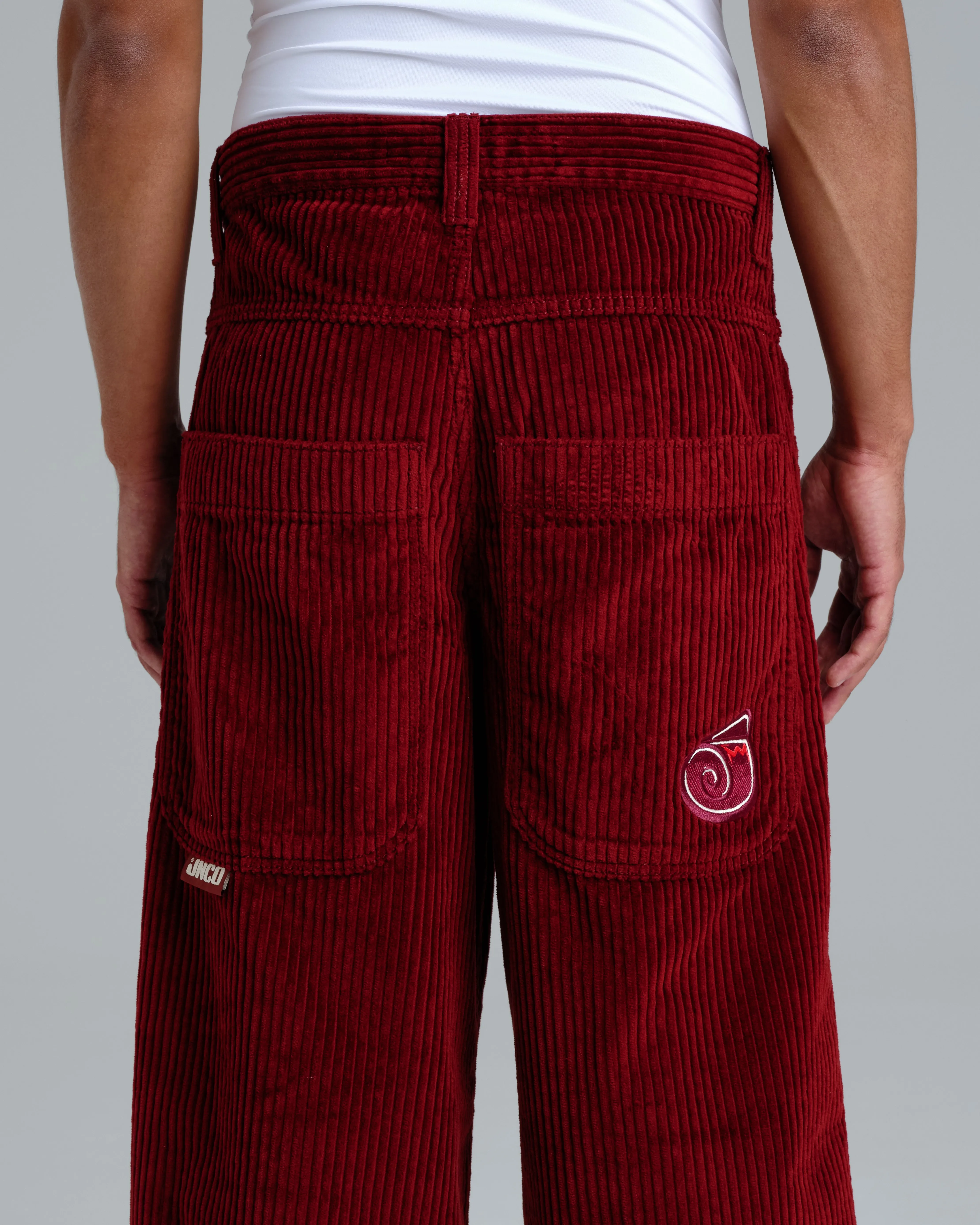 101 Twin Cannon. 26. 4 Wale Corduroy. Burgundy.