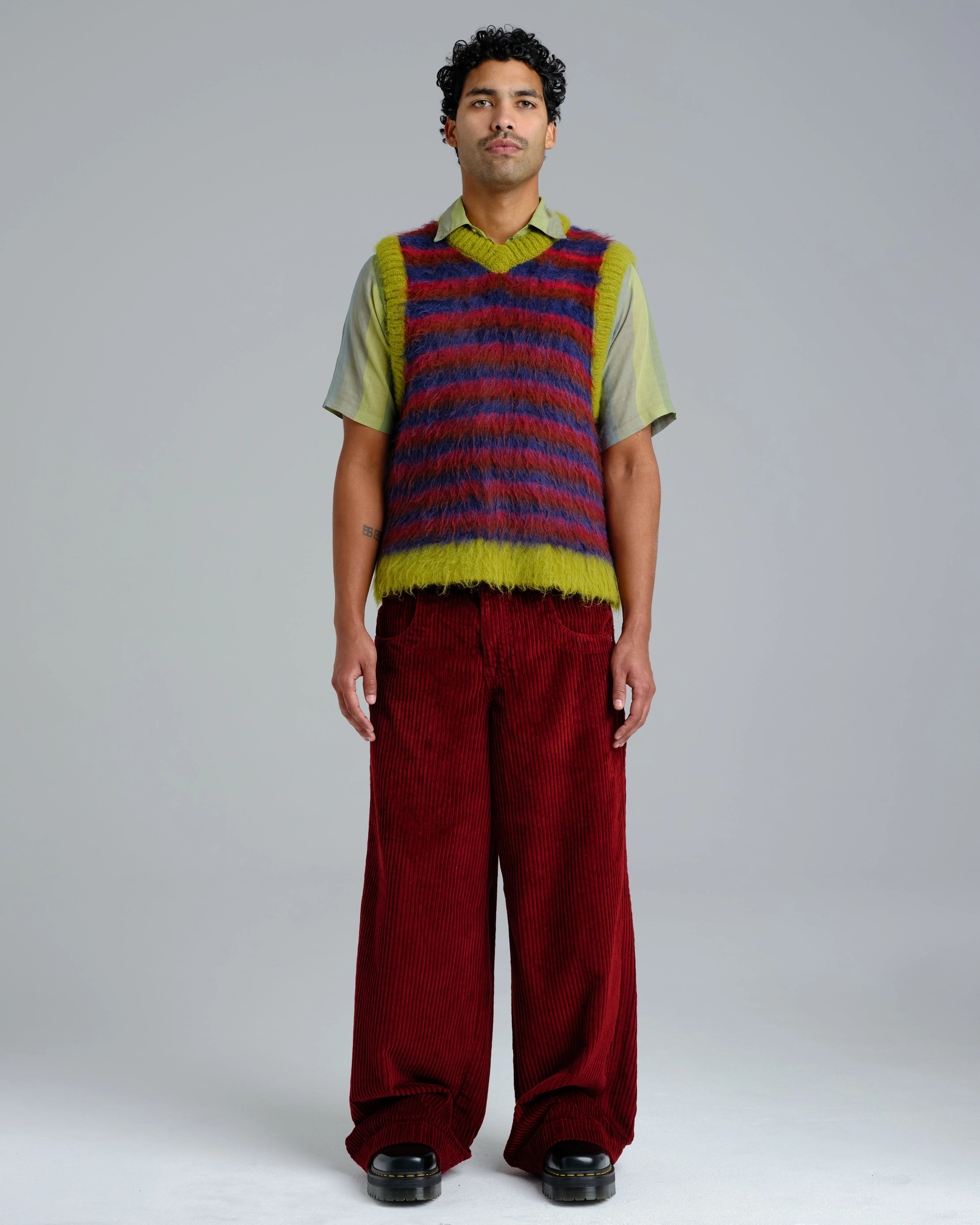 101 Twin Cannon. 26. 4 Wale Corduroy. Burgundy.