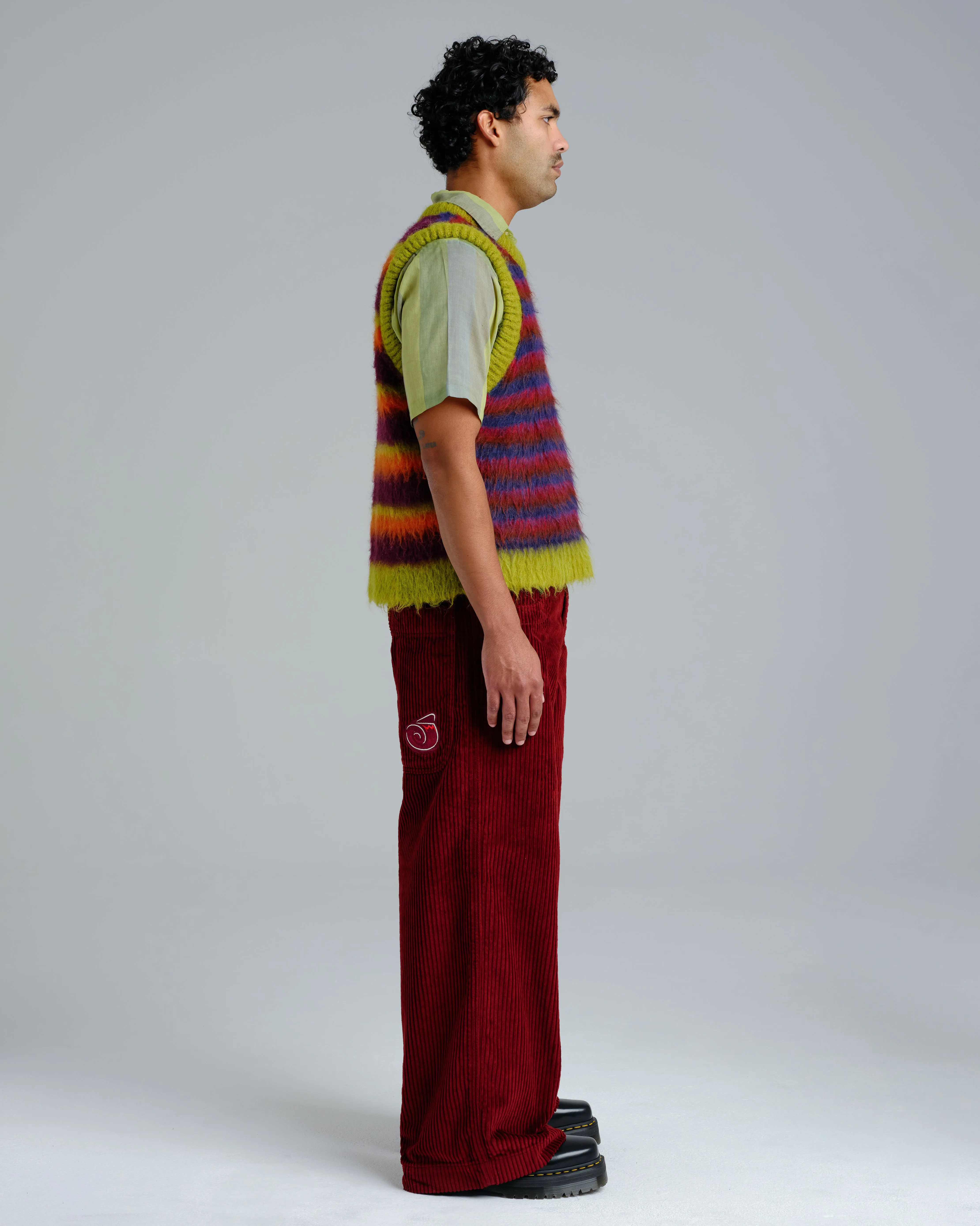 101 Twin Cannon. 26. 4 Wale Corduroy. Burgundy.