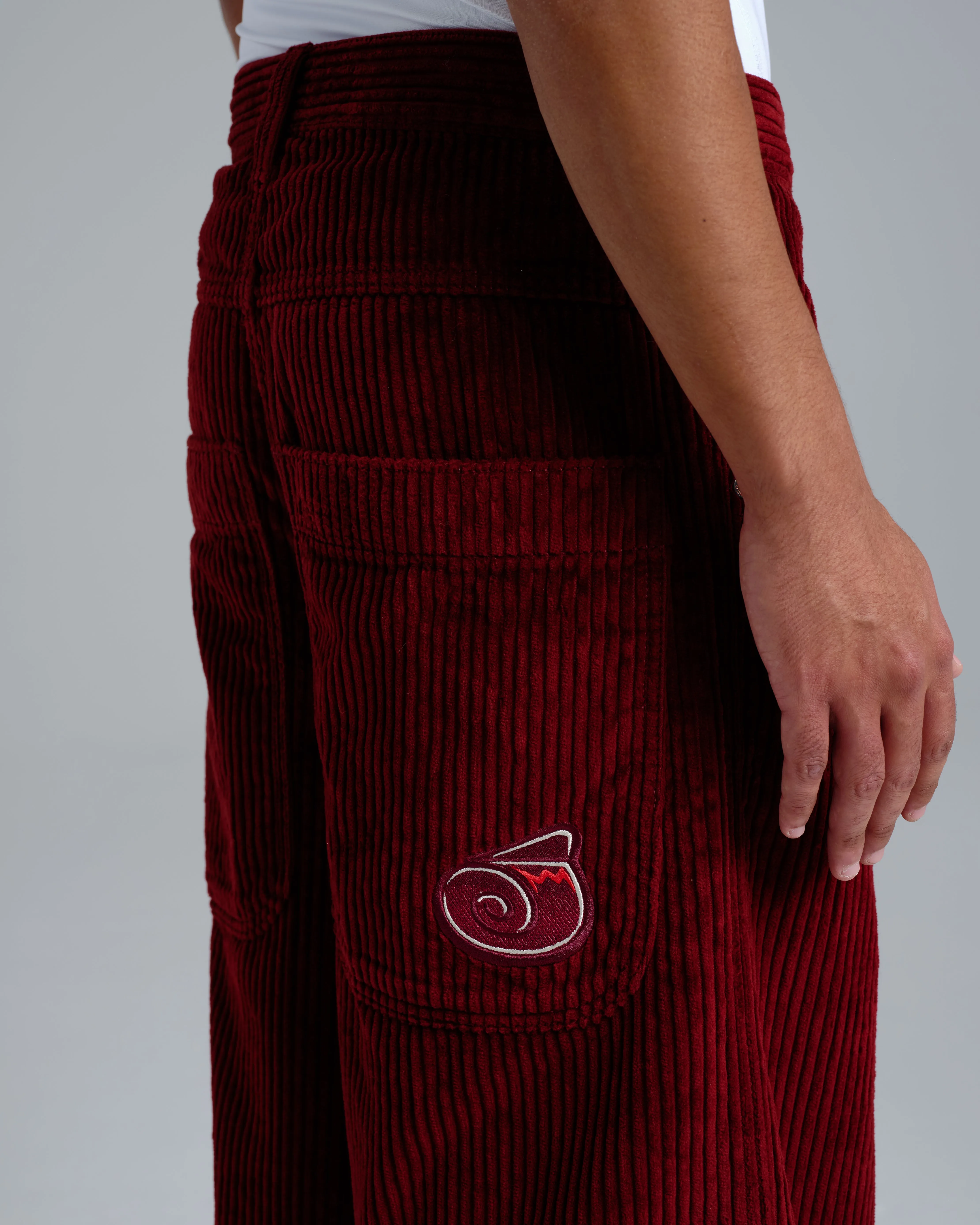 101 Twin Cannon. 26. 4 Wale Corduroy. Burgundy.