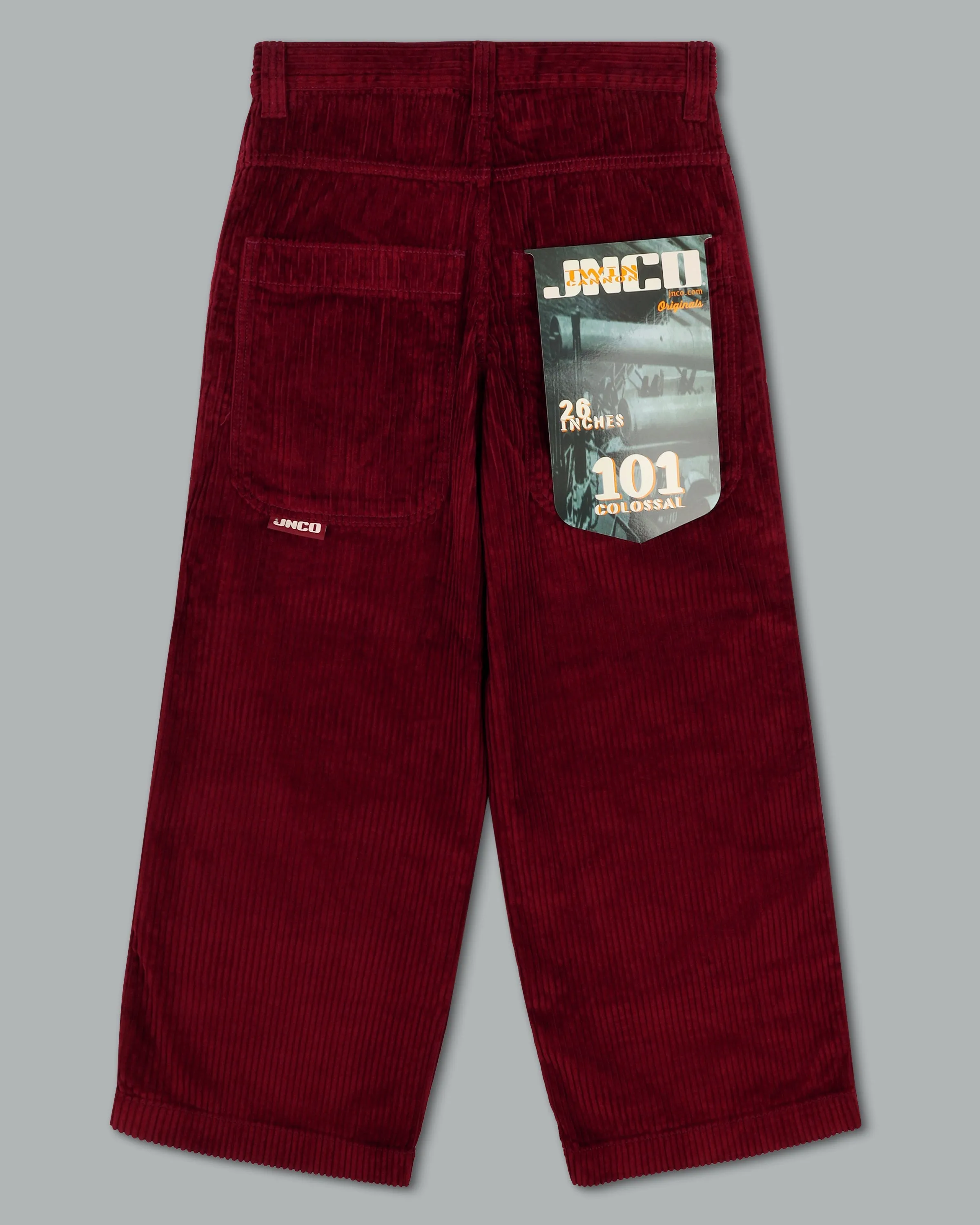 101 Twin Cannon. 26. 4 Wale Corduroy. Burgundy.