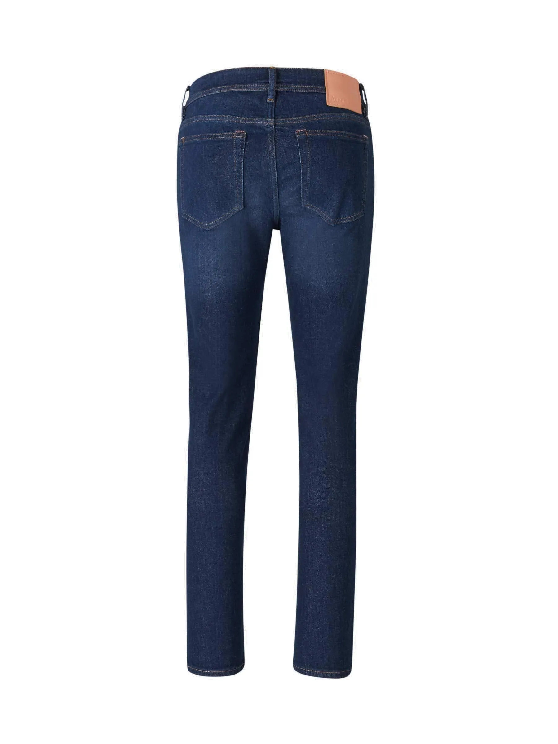 Acne Studios Logo Patch Slim Fit Jeans