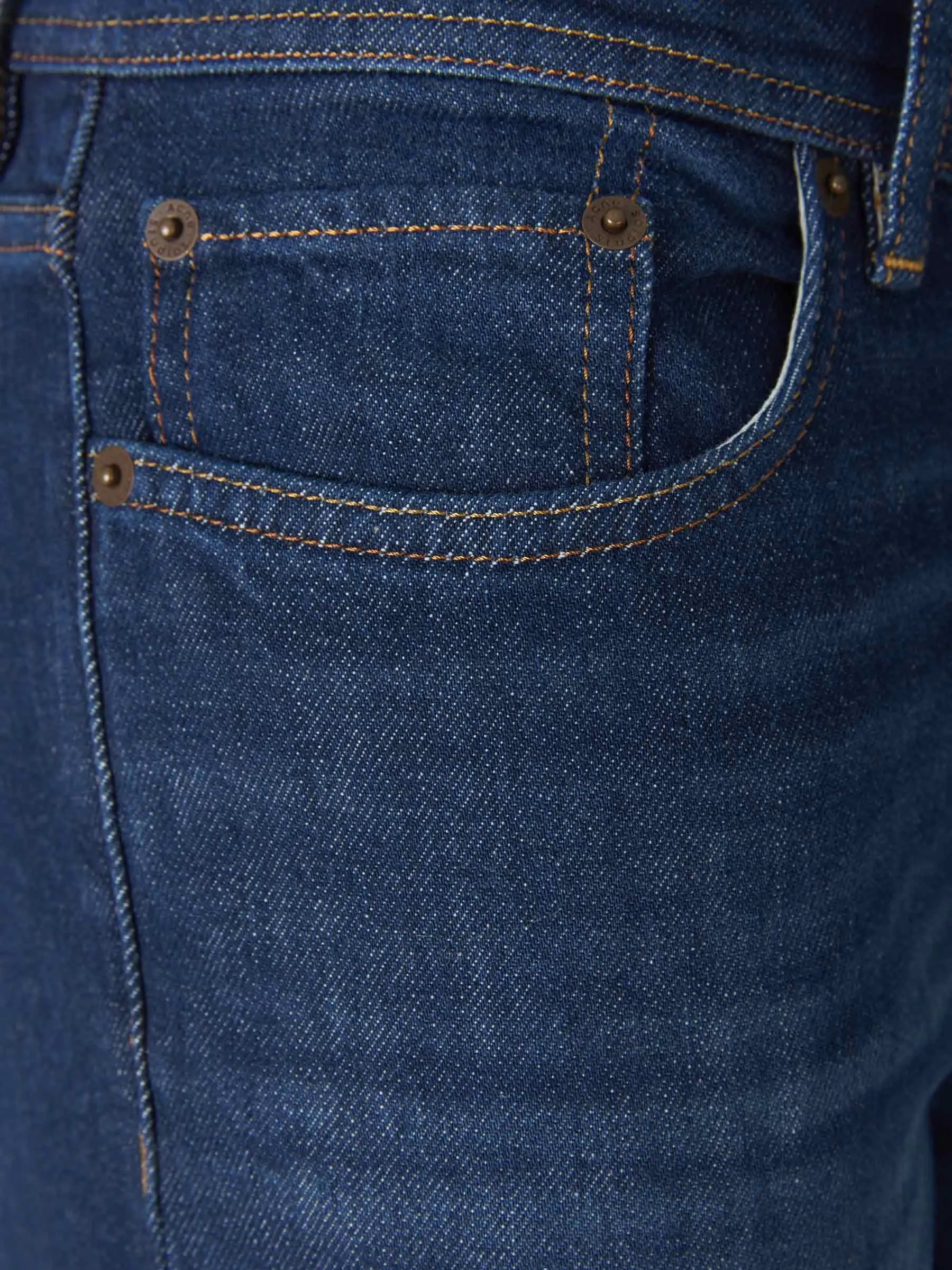 Acne Studios Logo Patch Slim Fit Jeans
