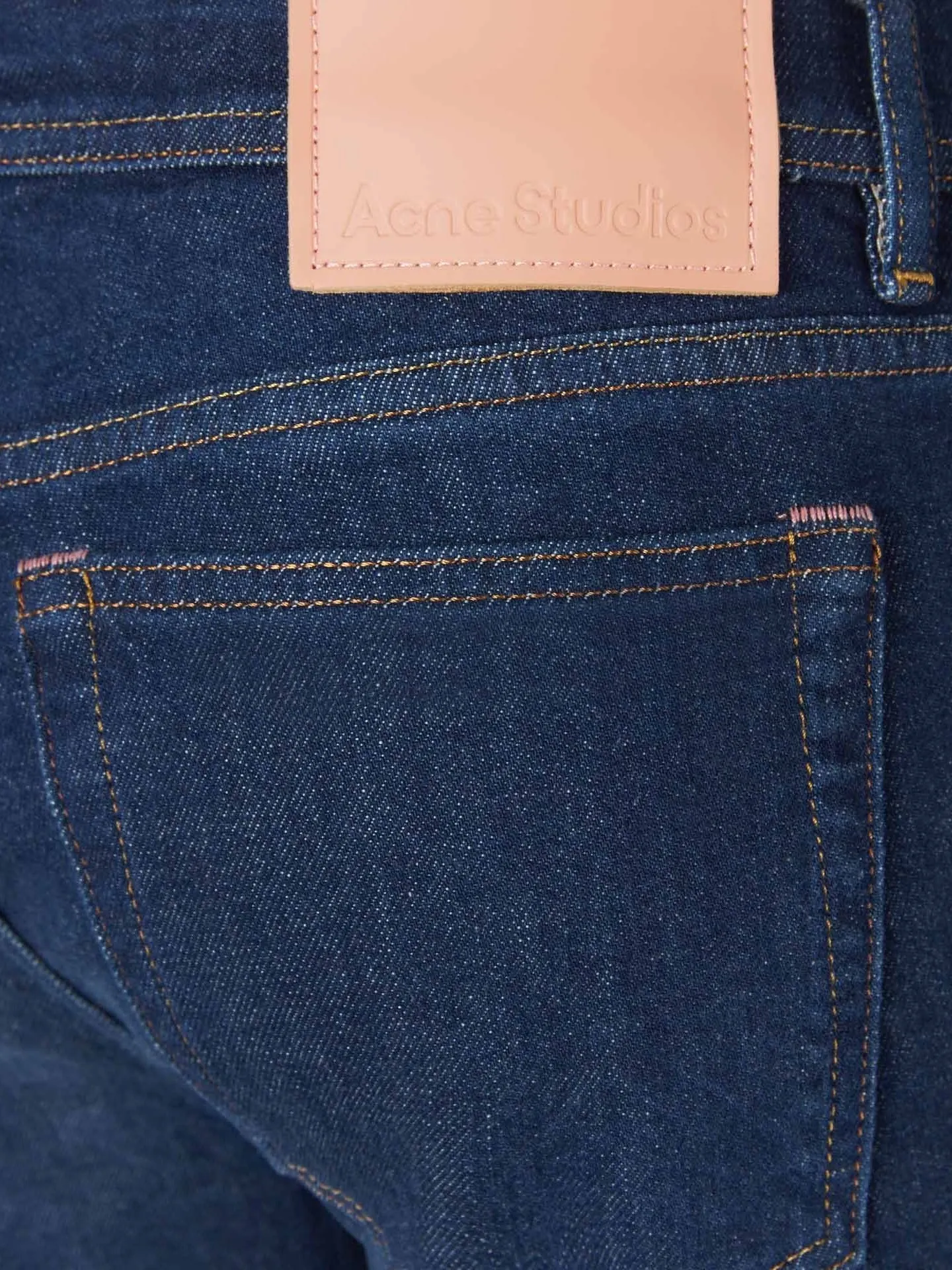 Acne Studios Logo Patch Slim Fit Jeans