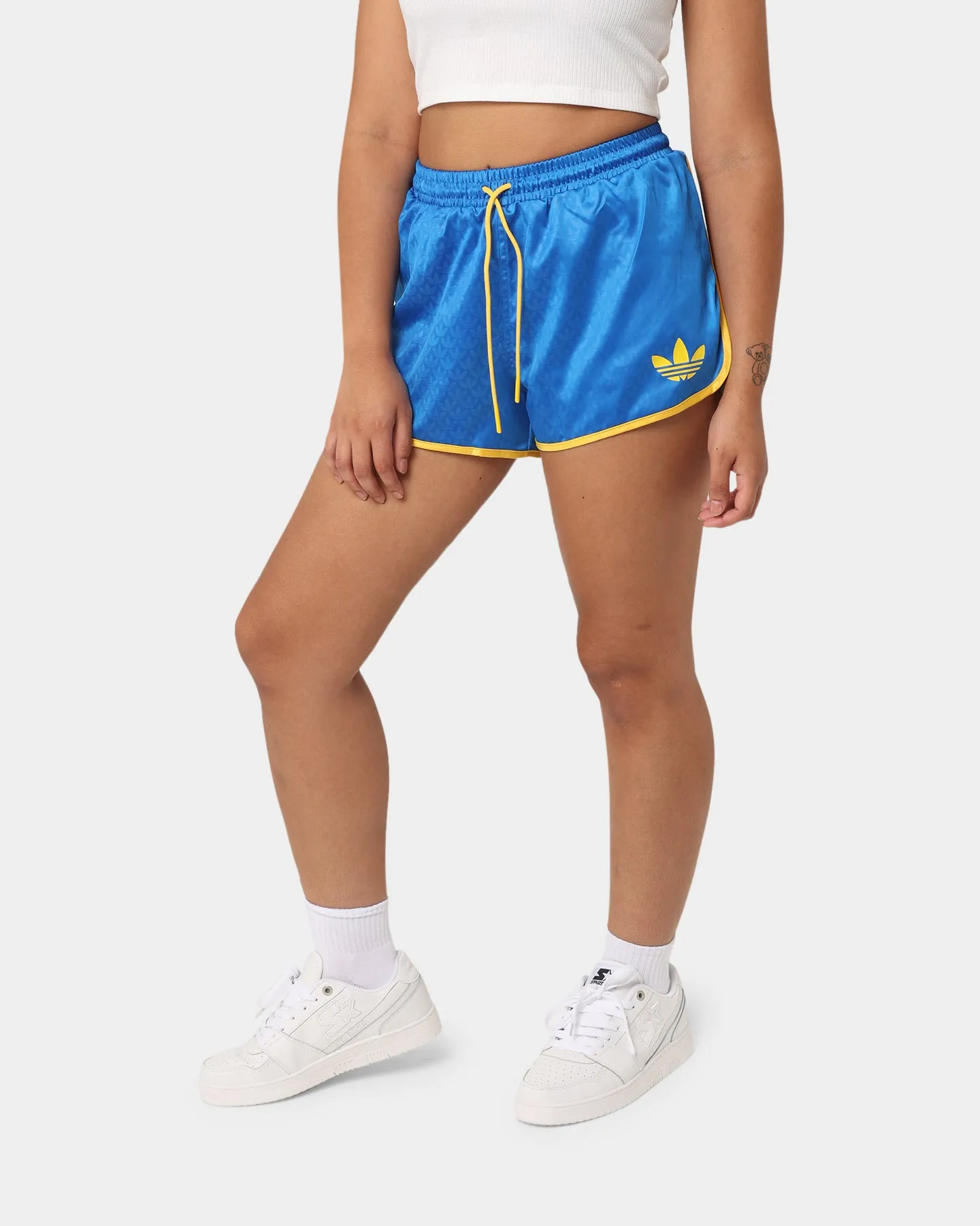 Adidas Adicolor Women's Monogram Shorts Bluebird