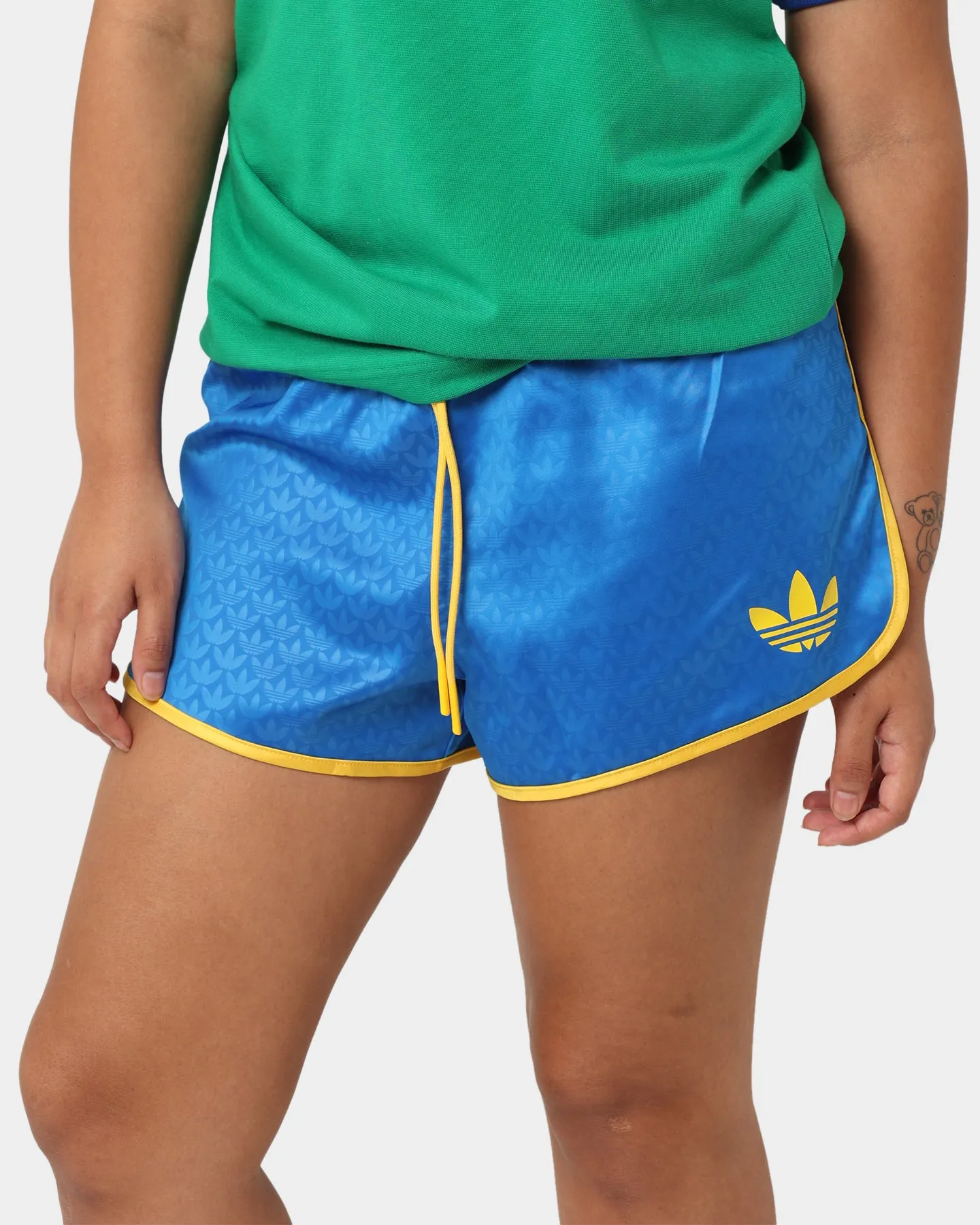 Adidas Adicolor Women's Monogram Shorts Bluebird