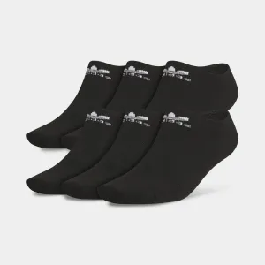 adidas Originals Trefoil No Show Socks (6 Pack) Black / White