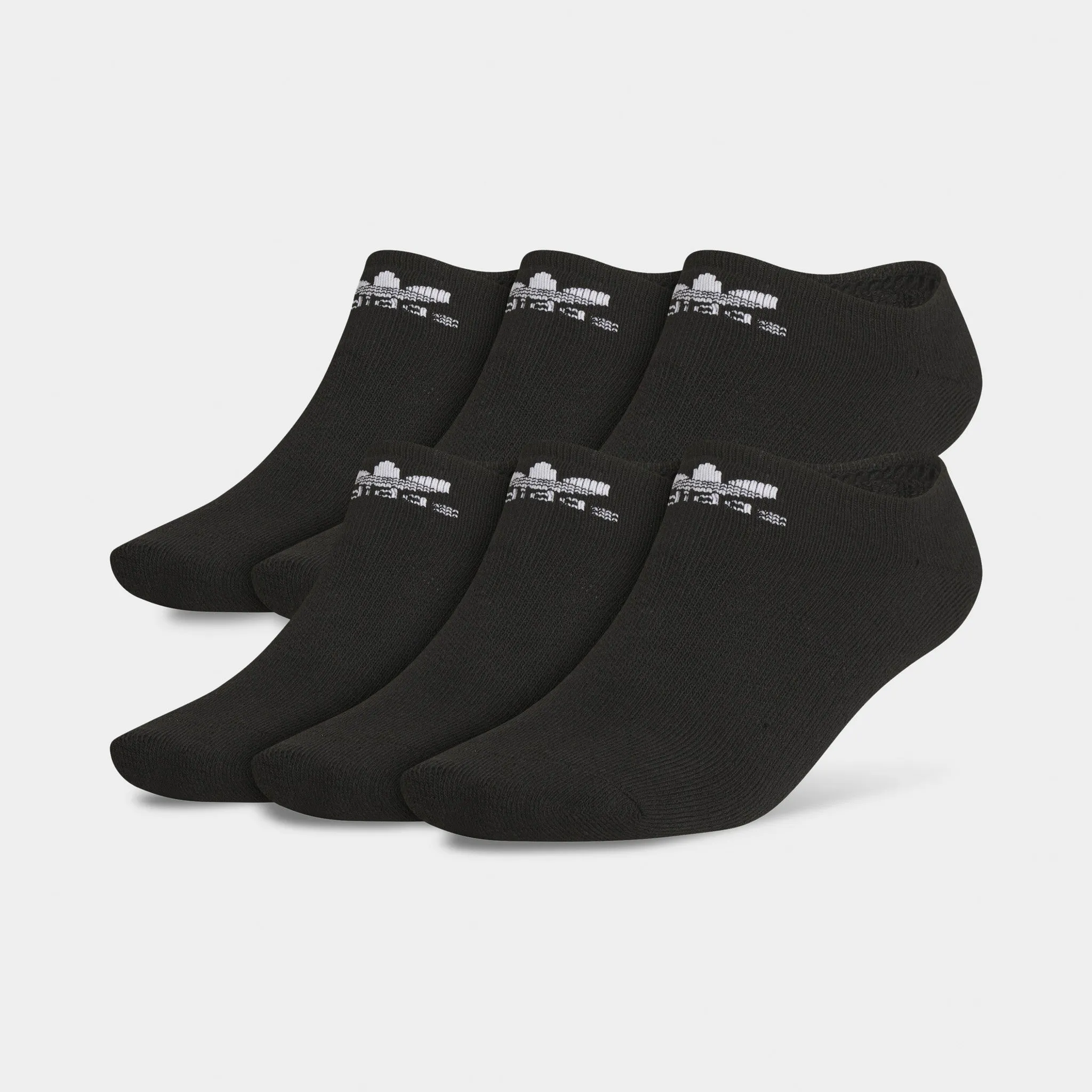 adidas Originals Trefoil No Show Socks (6 Pack) Black / White