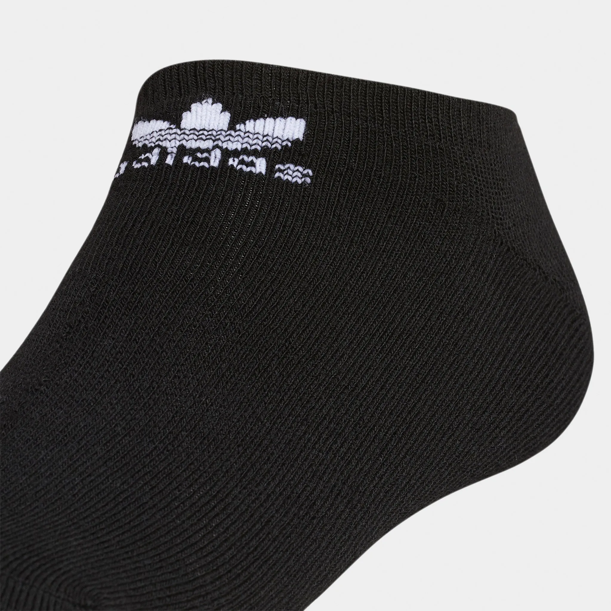 adidas Originals Trefoil No Show Socks (6 Pack) Black / White
