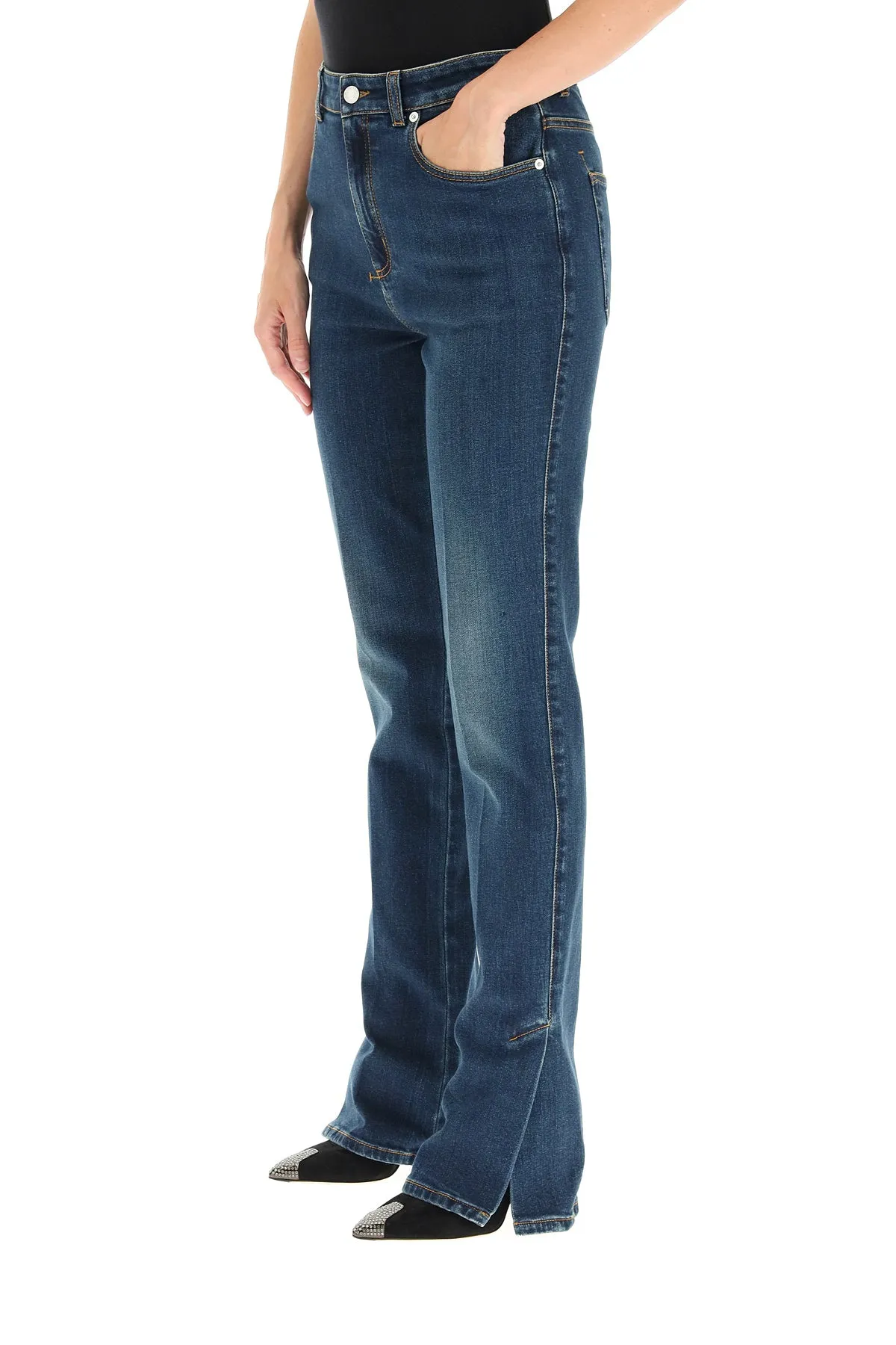 Alexander McQueen Slim-Fit Flared Jeans