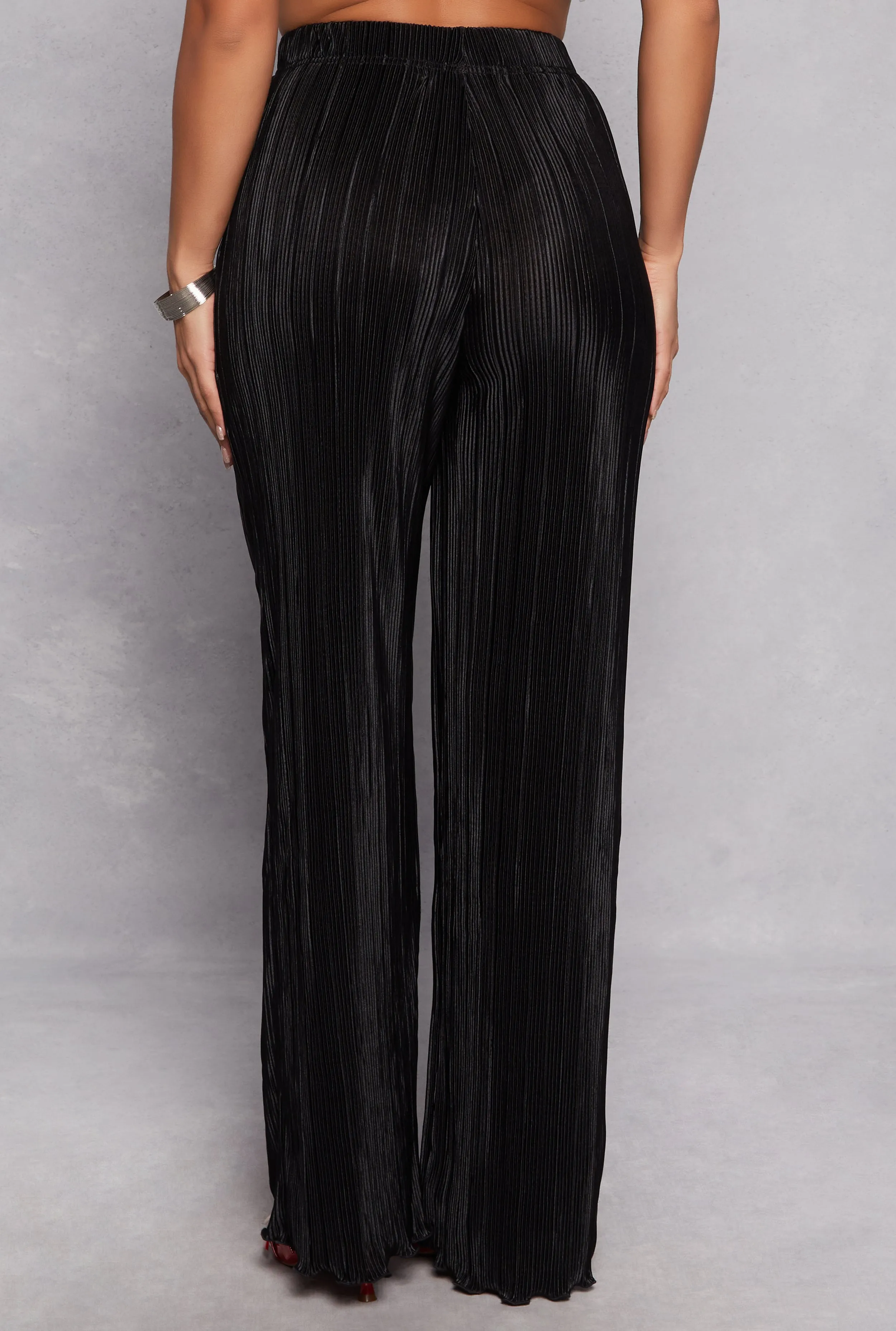 Almost Famous Plisse Wide Leg Pants