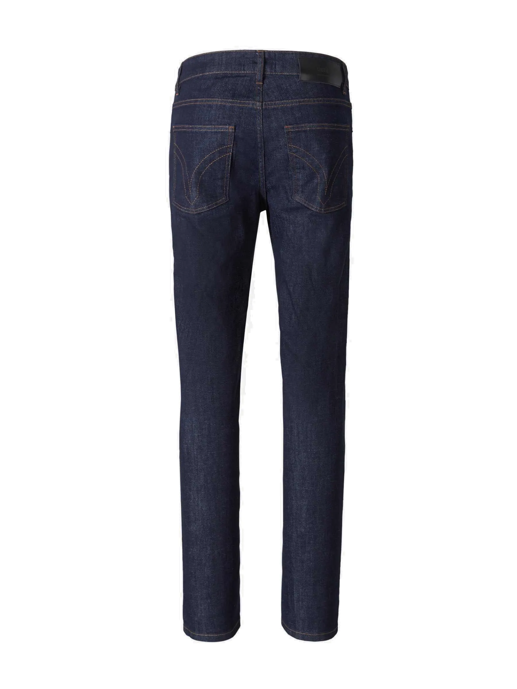AMI Logo Patch Slim Fit Jeans