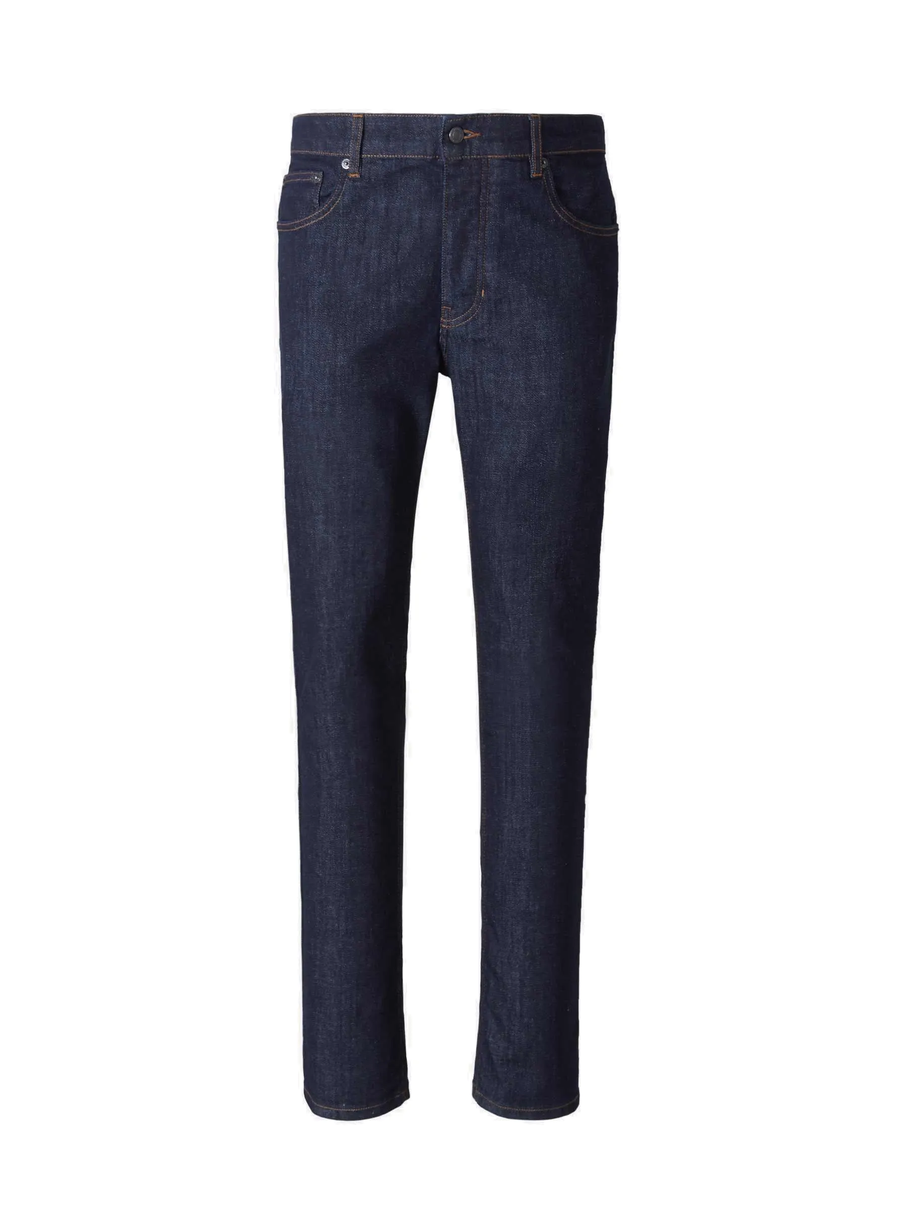 AMI Logo Patch Slim Fit Jeans