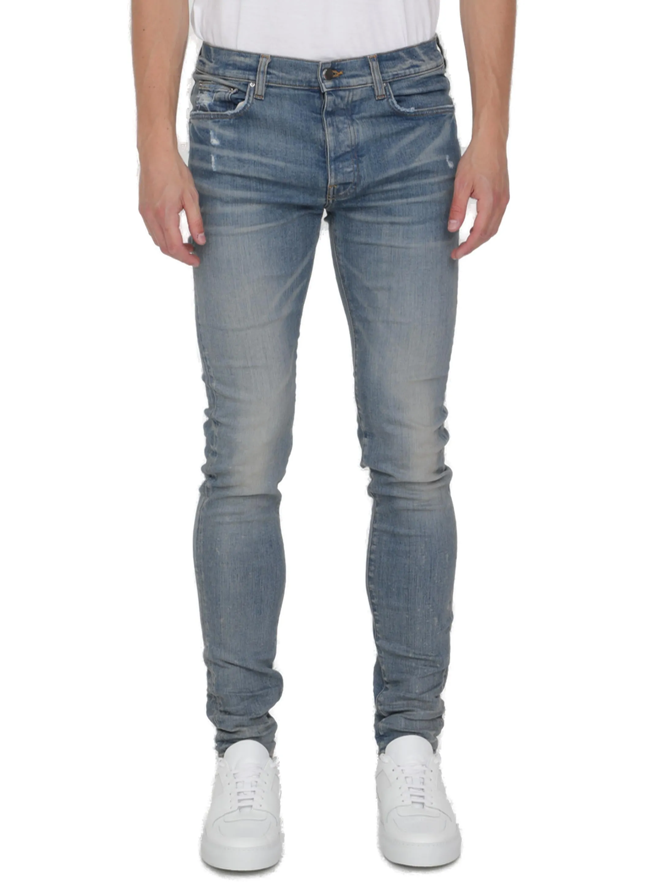 Amiri Logo Patch Slim Fit Jeans