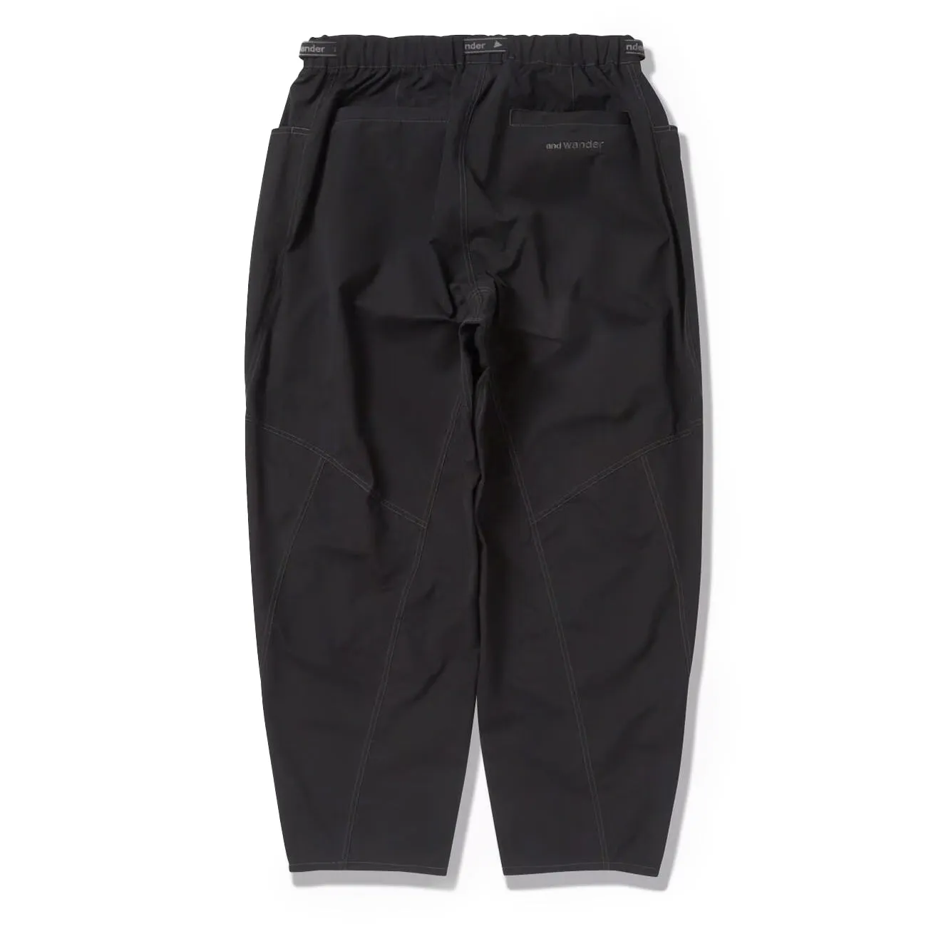And Wander High Count Cloth Wide Pants Black