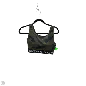 Athletic Bra By Nike Apparel In Camouflage Print, Size: M