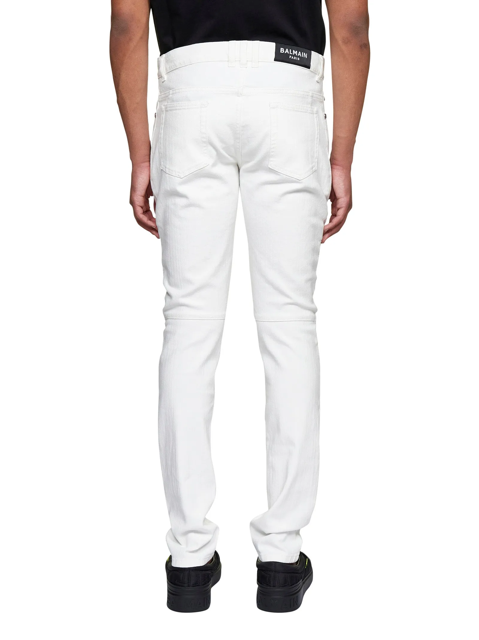 Balmain Ribbed Slim Fit Jeans