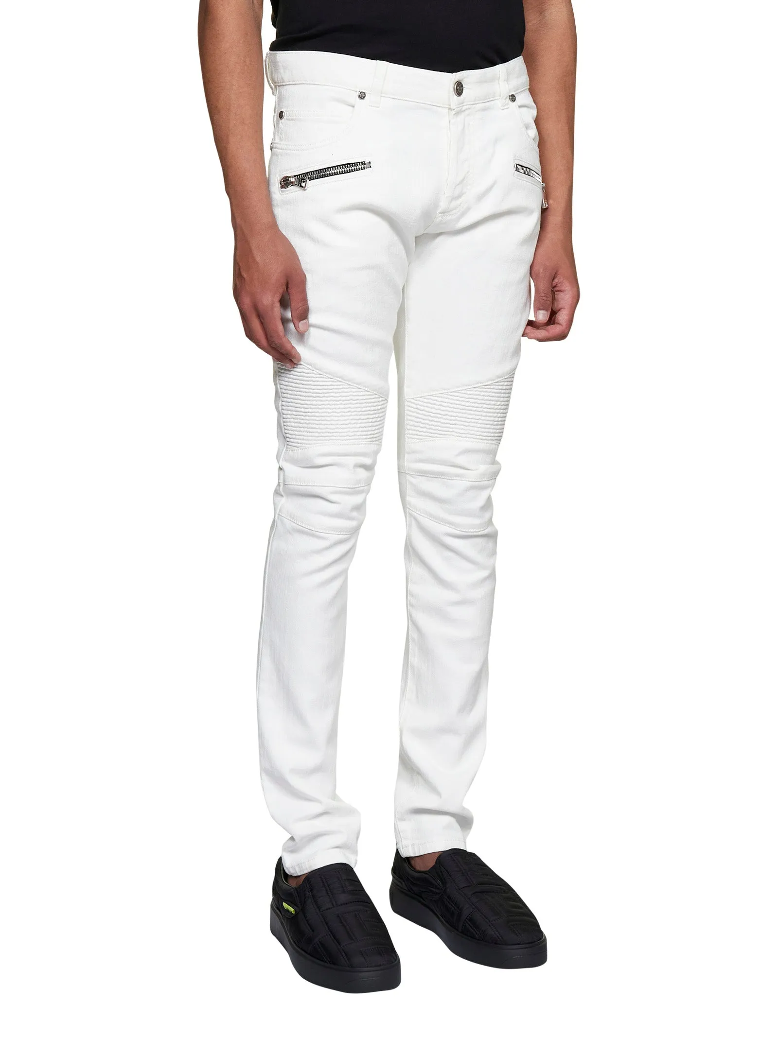 Balmain Ribbed Slim Fit Jeans