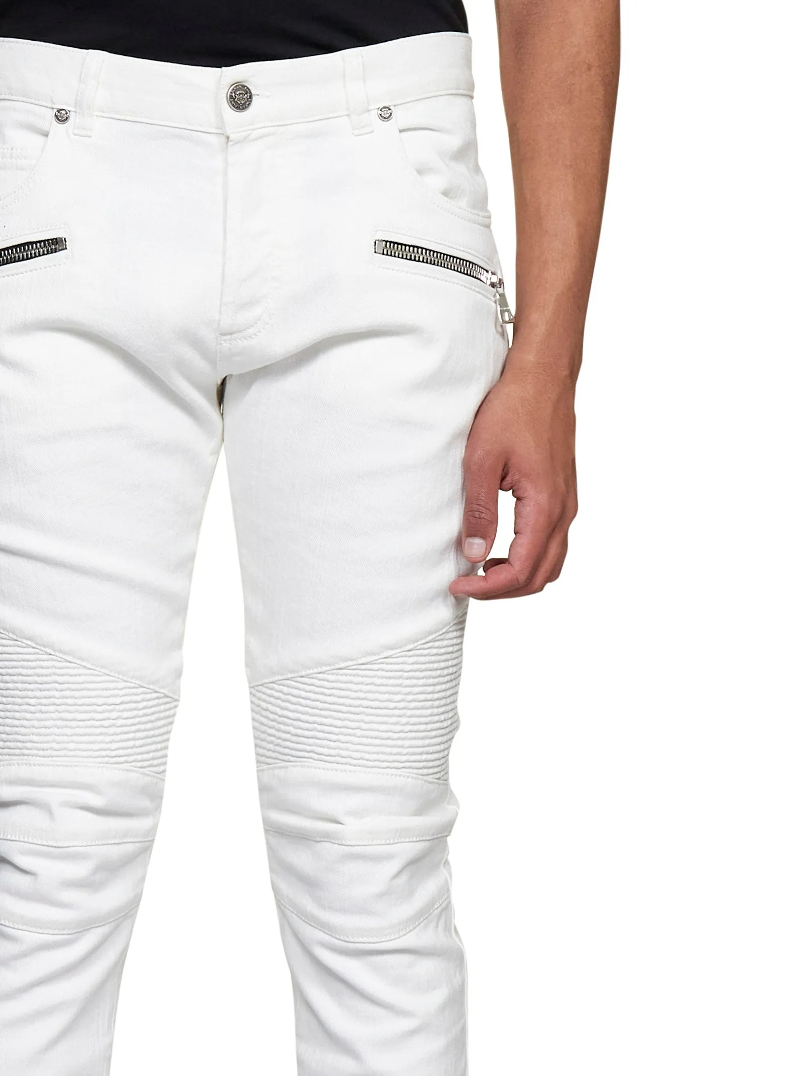 Balmain Ribbed Slim Fit Jeans
