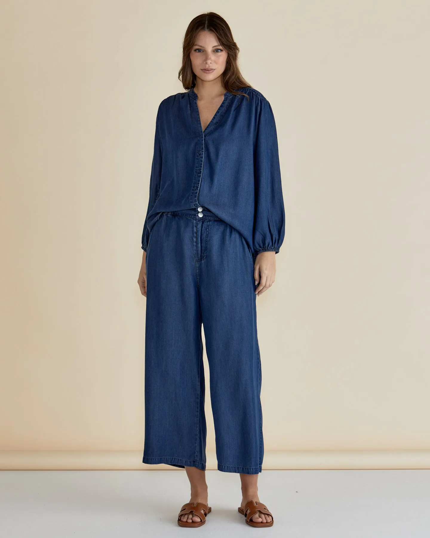 Betty Basics Rio Relaxed Pant Dark Indigo