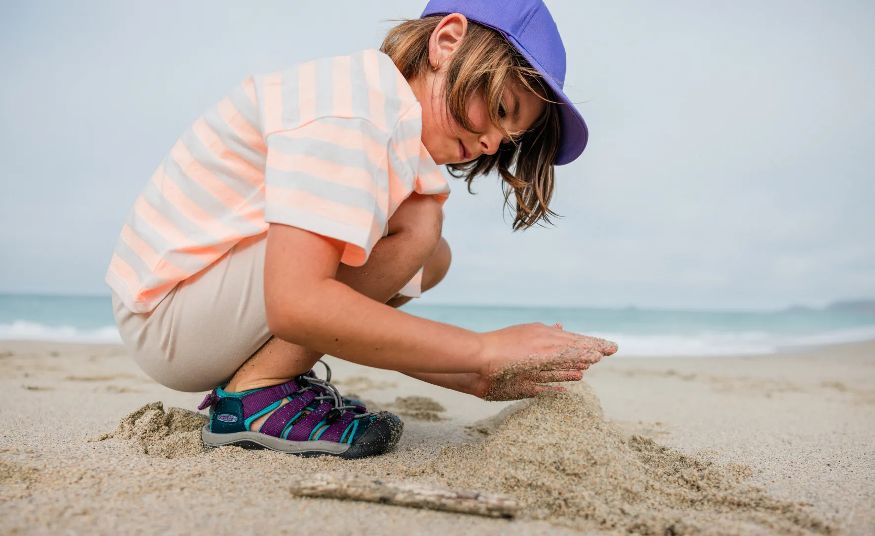 Big Kids' Newport Boundless Sandal  |  Dark Olive/Scarlet Ibis