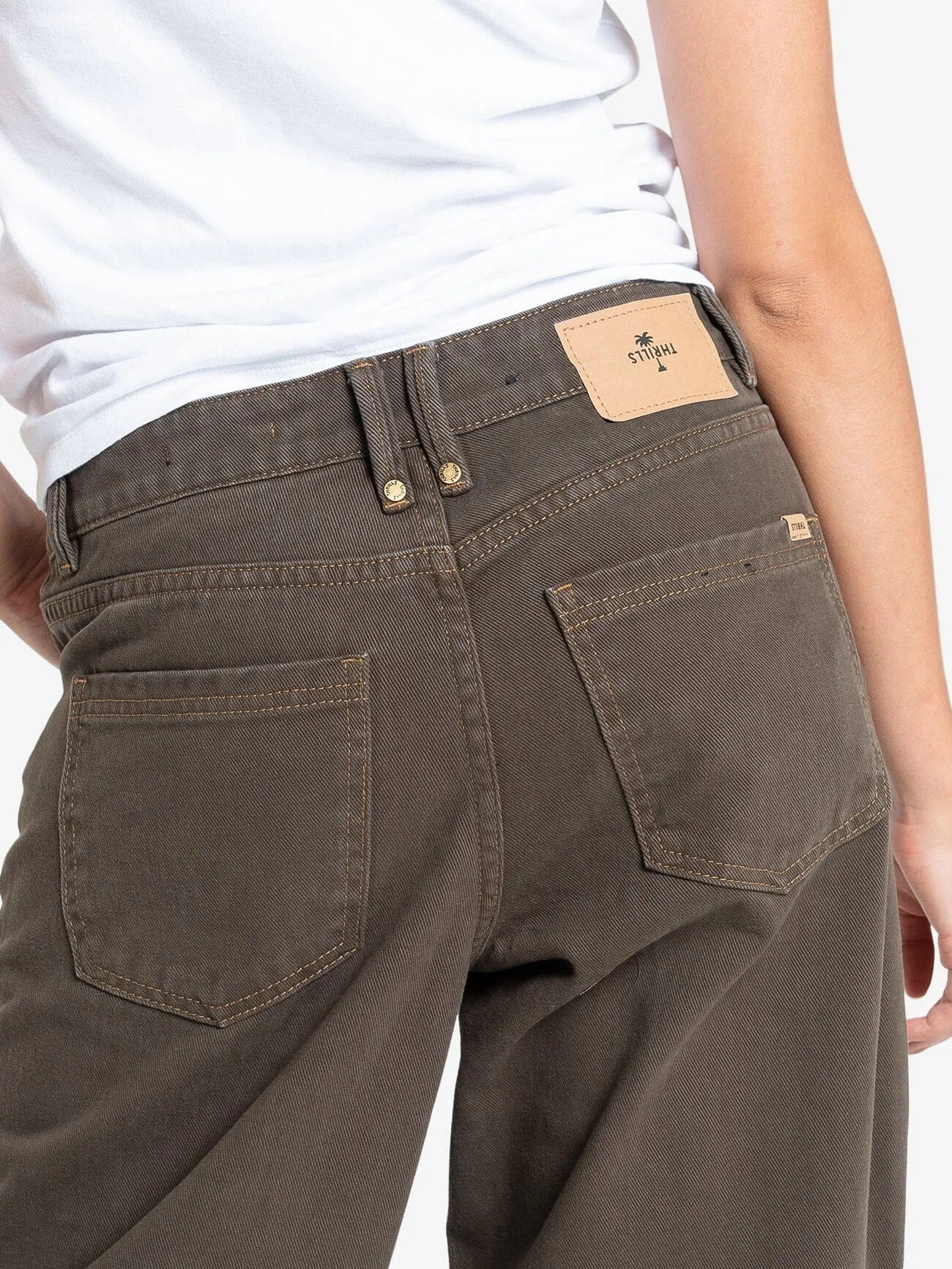 Billie Low Baggie Jean - Smokey Taupe
