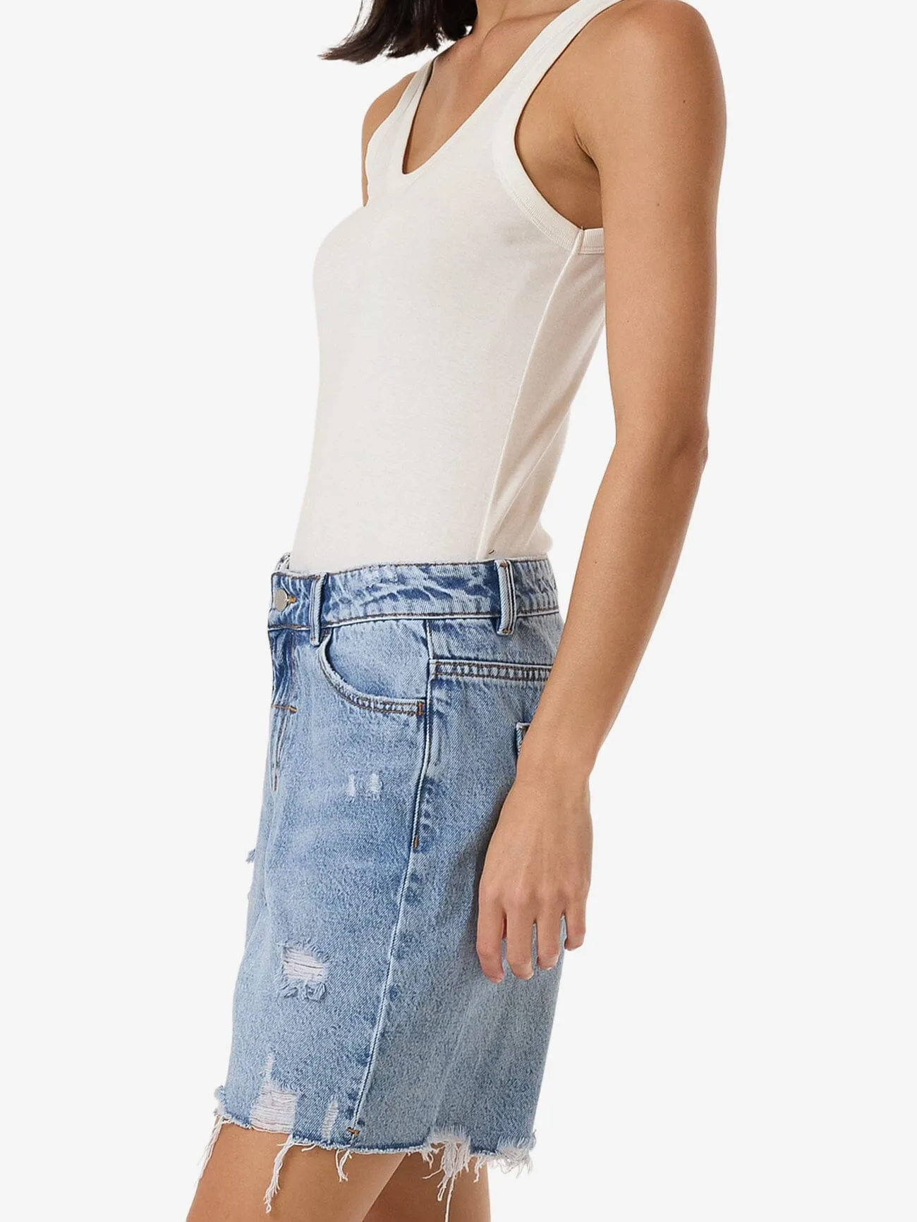 Billie Low Short - Tempest Blue Thrashed