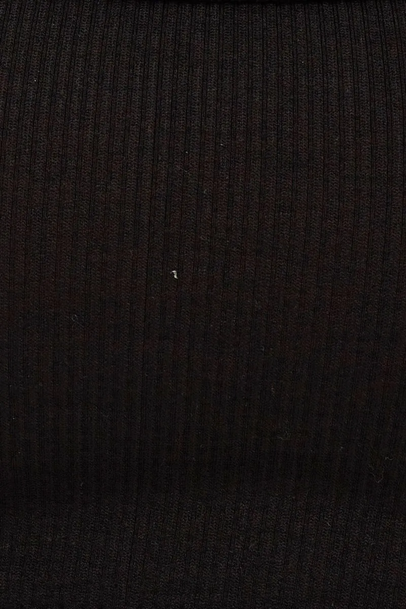 Black Bralette Crop Round Neck Seamless