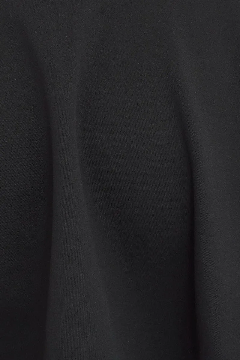Black Flare Mini Skort Skirt