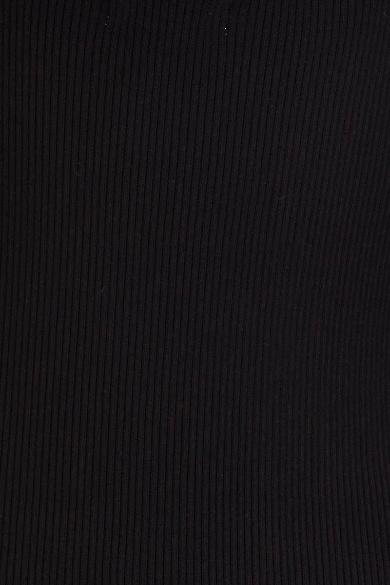 Black Kint Midi Dress