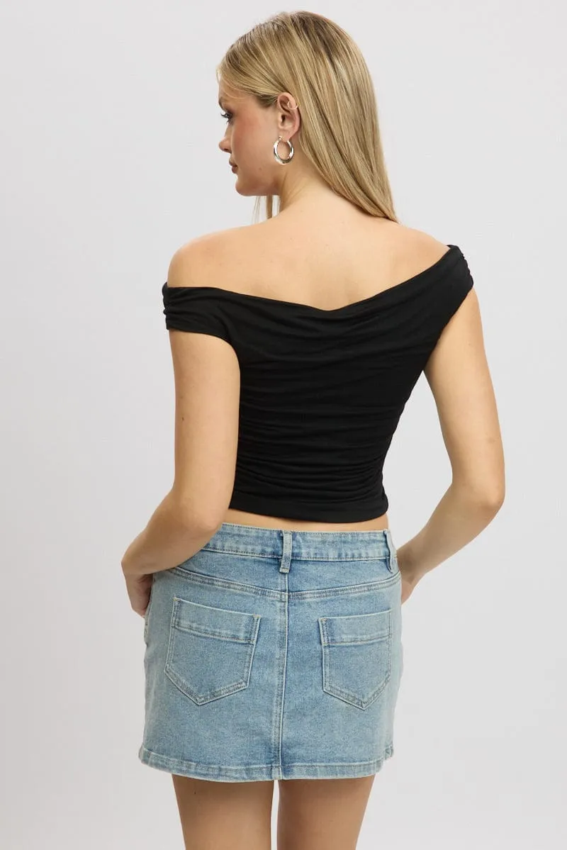 Black Off Shoulder Top