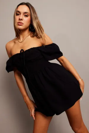 Black Playsuit Fit and Flare