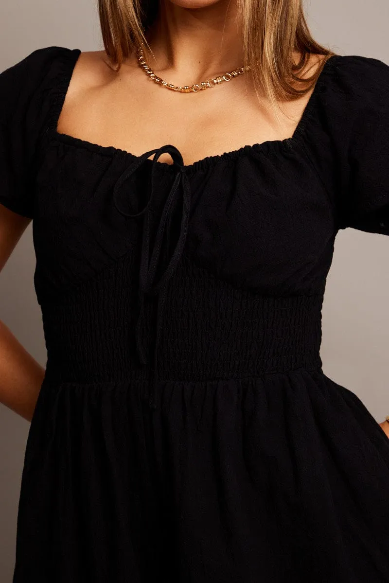 Black Playsuit Fit and Flare