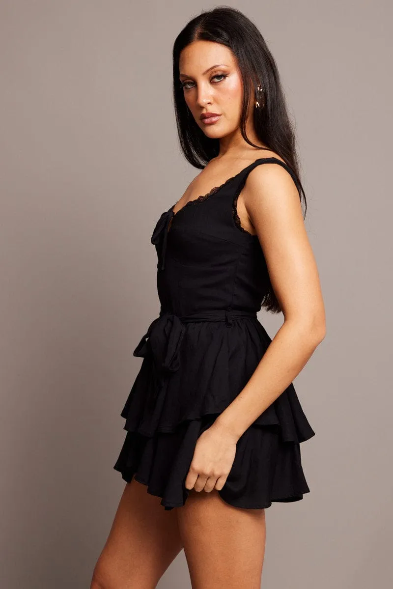Black Playsuit Sleeveless