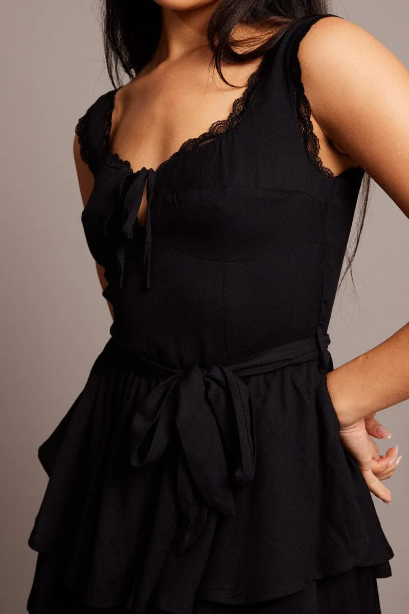 Black Playsuit Sleeveless