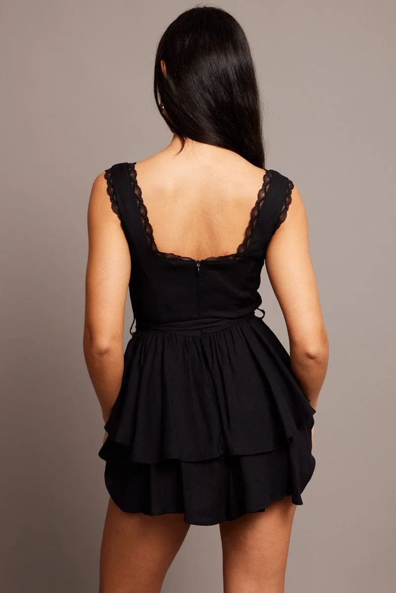 Black Playsuit Sleeveless