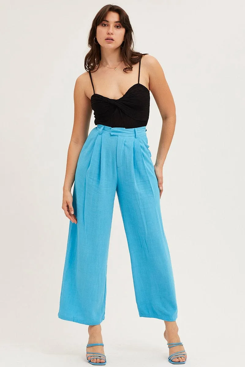 Black Ribbed Twist Front Bodysuit