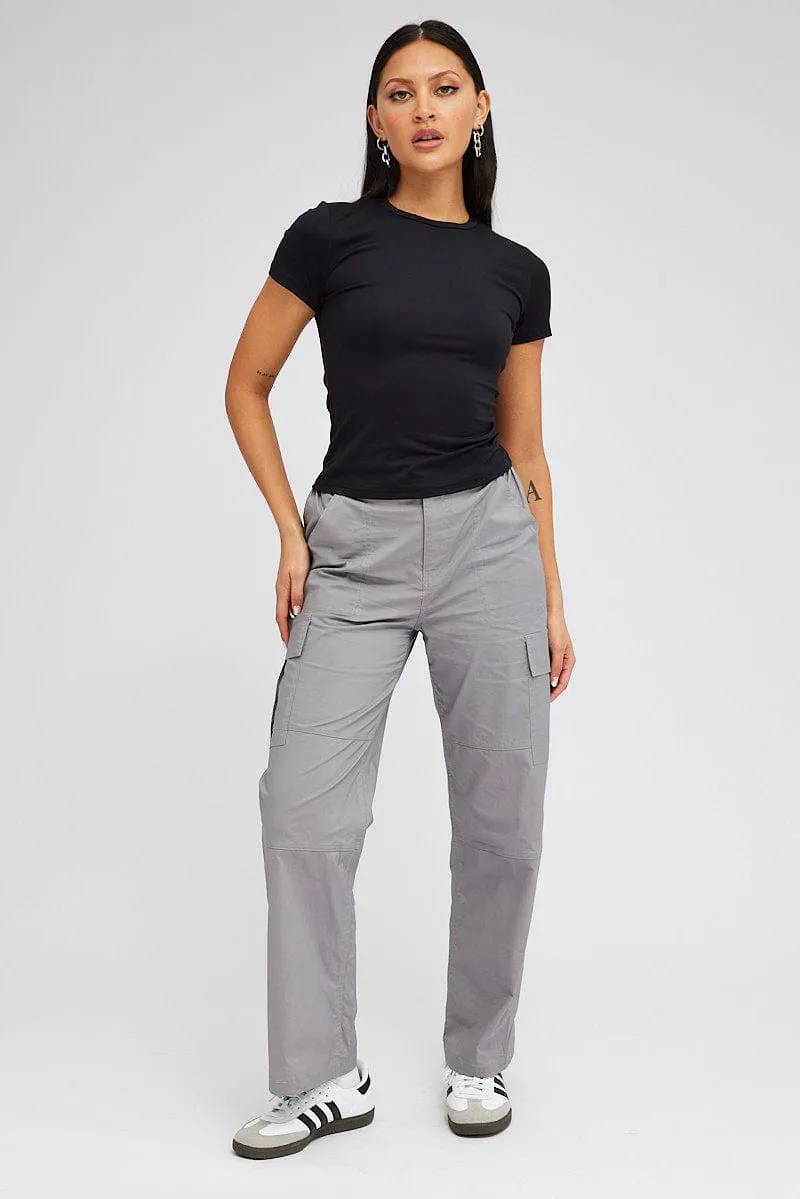 Black Supersoft Top Short Sleeve Round Neck