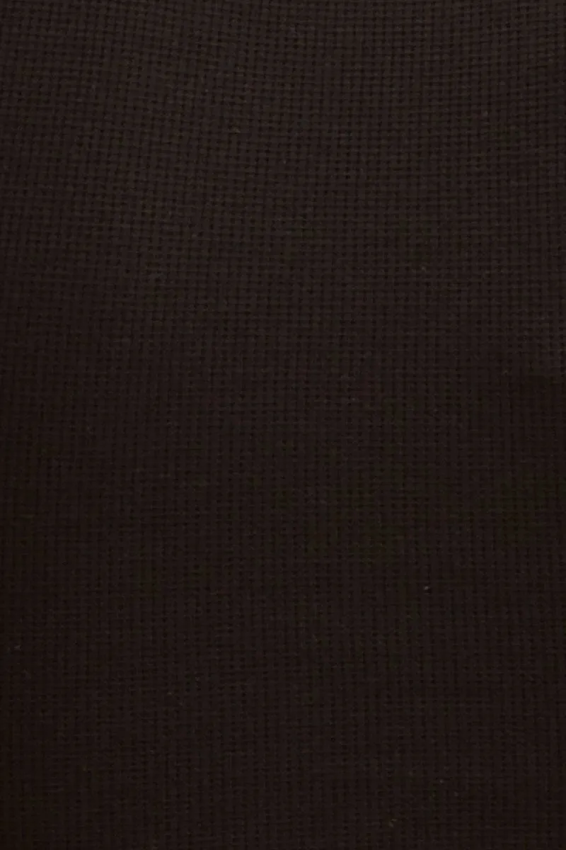 Black Sutton Waffle Crew Neck Baby Tee
