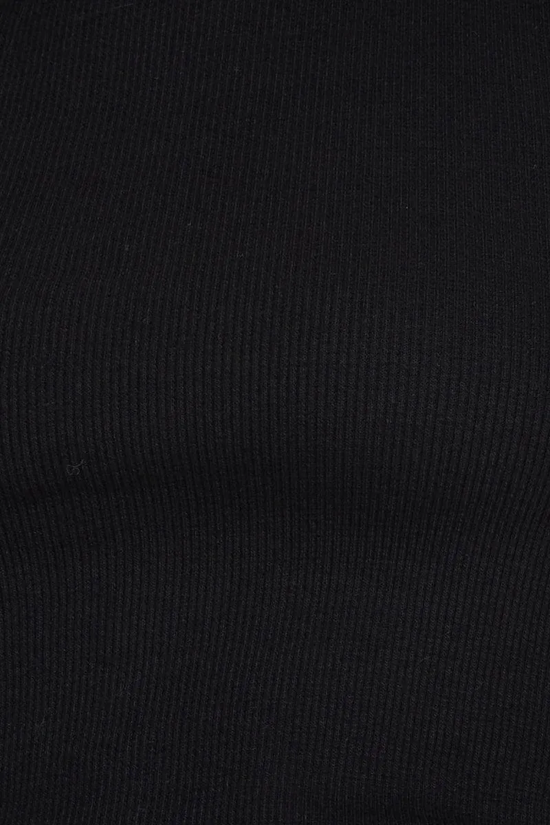 Black Tank Top Sleeveless Crew Neck