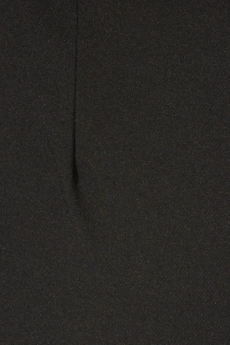 Black Wide Leg Pants High Rise