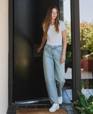Blockbuster - High Rise Ankle Barrel Leg Jeans