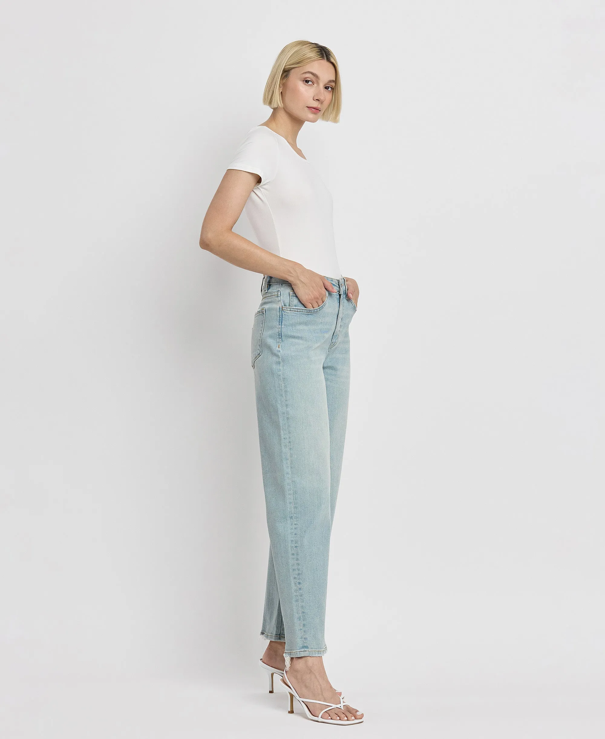 Blockbuster - High Rise Ankle Barrel Leg Jeans