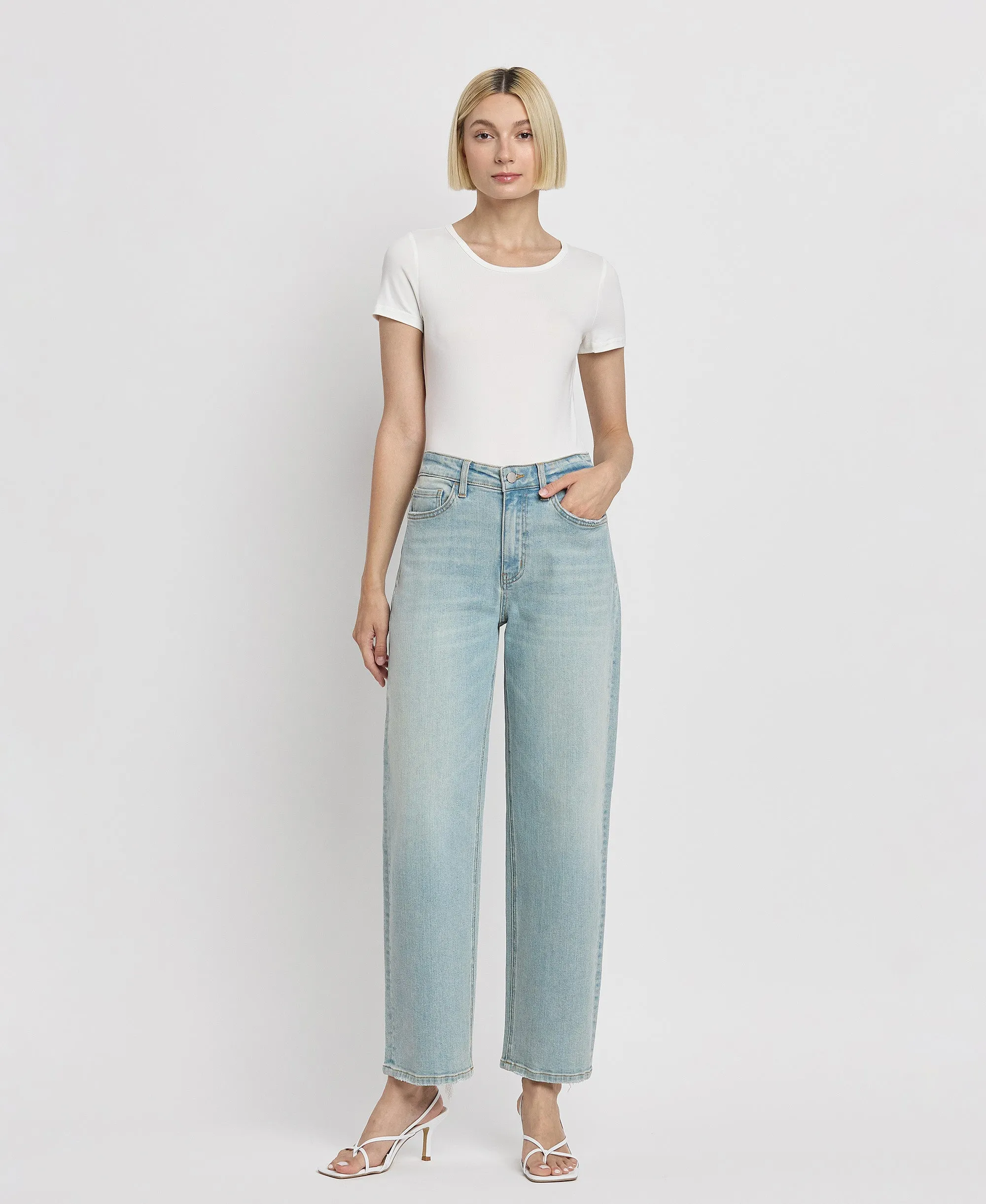 Blockbuster - High Rise Ankle Barrel Leg Jeans