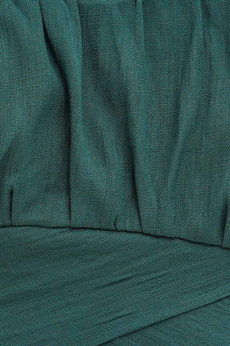 Blue Crop Top Three-Quarter