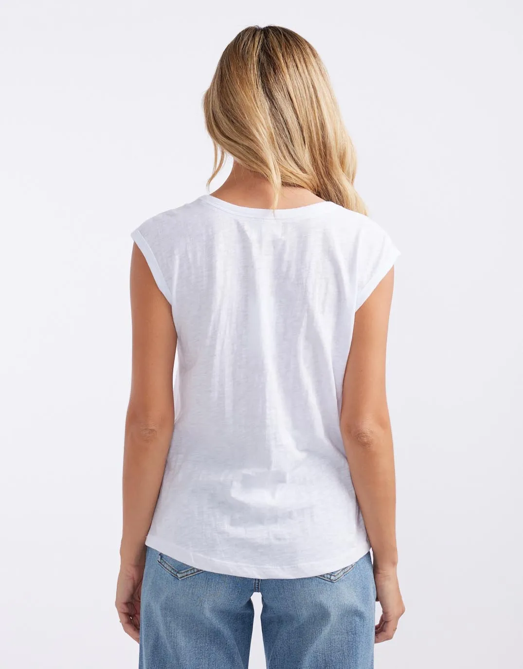 Cali Scoop Tank - White