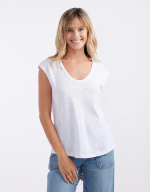 Cali Scoop Tank - White