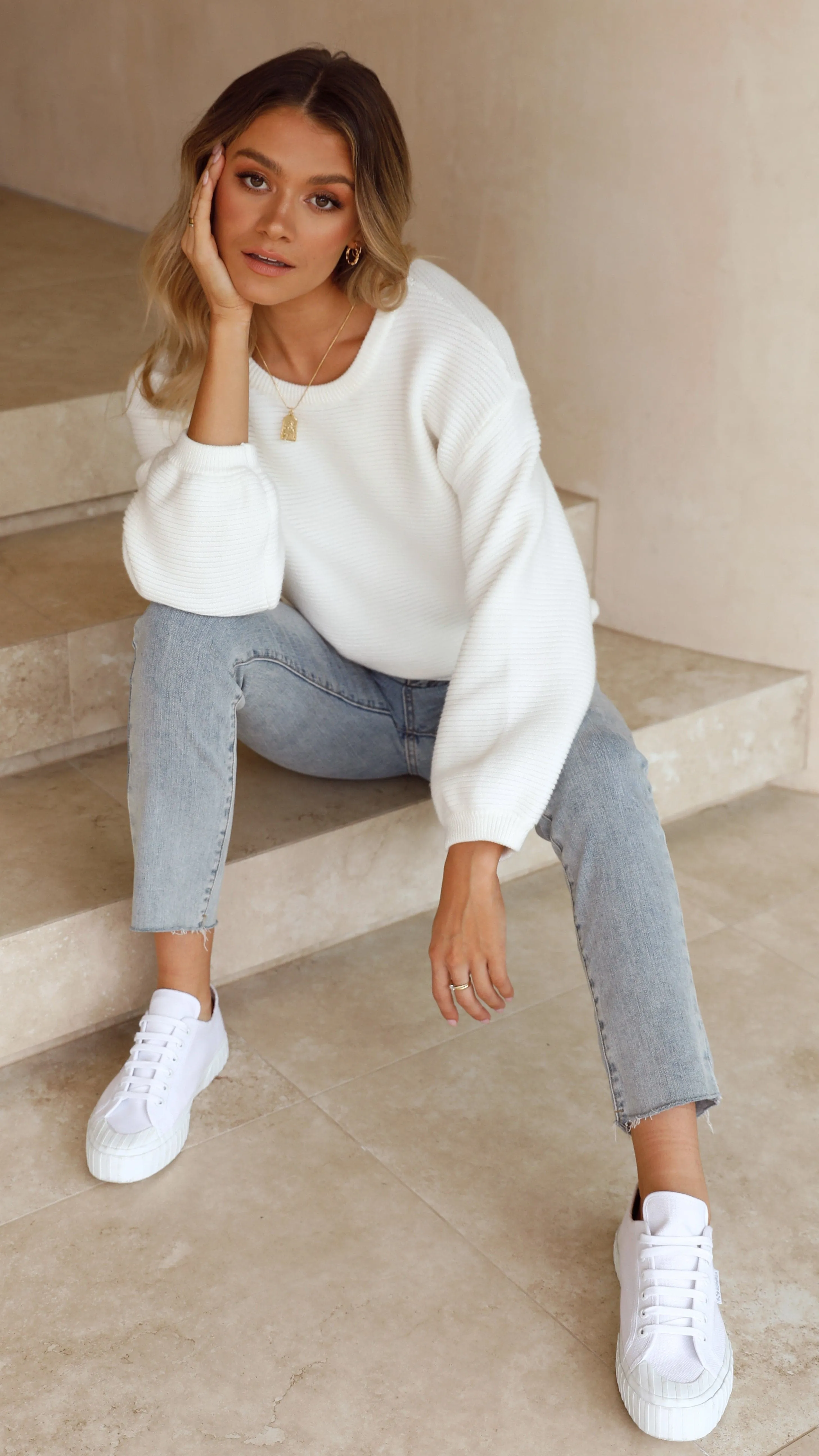 Carmel Knit - White