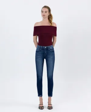 Catch the Breeze - High Rise Forward Outseam Crop Skinny Jeans