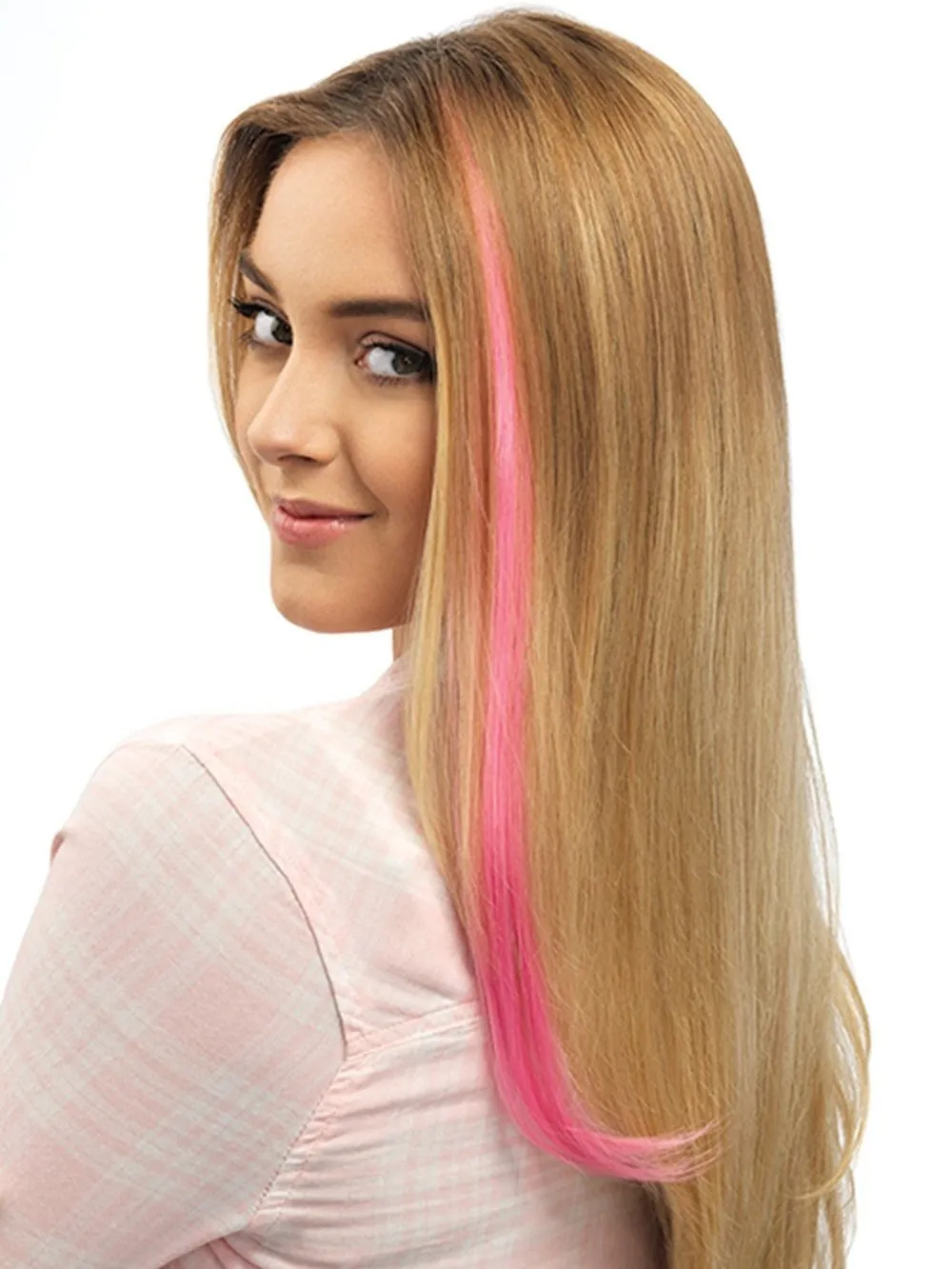 Color Strip HF Synthetic Hair Extension (1 Piece) | Clip In Color | DISCONTINUED